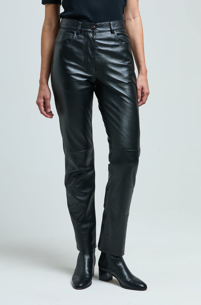 Giuliva Heritage Collection Dan Trousers In Leather