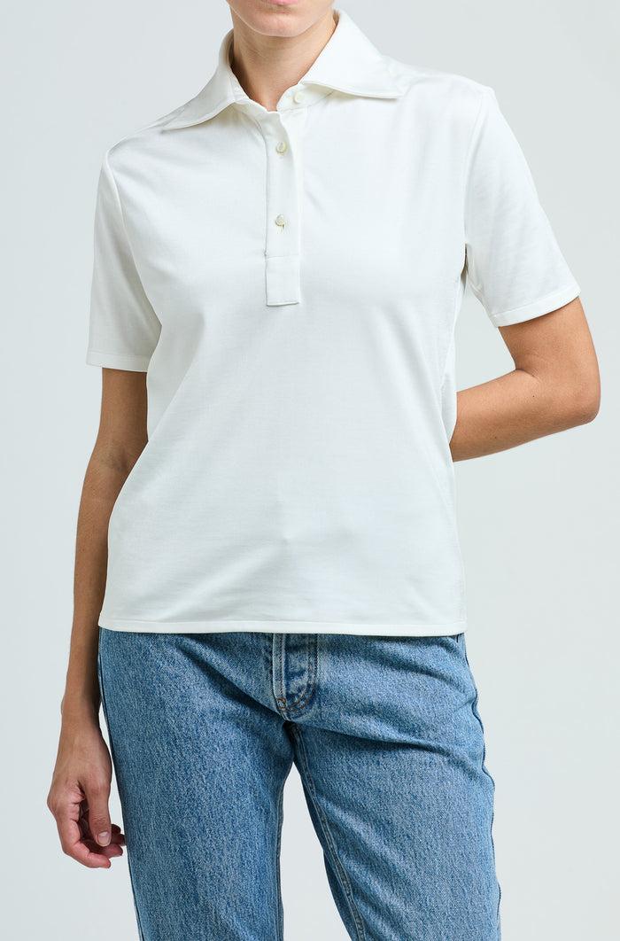 Giuliva Heritage Collection Daphne Polo Shirt In Cotton Blend Jersey