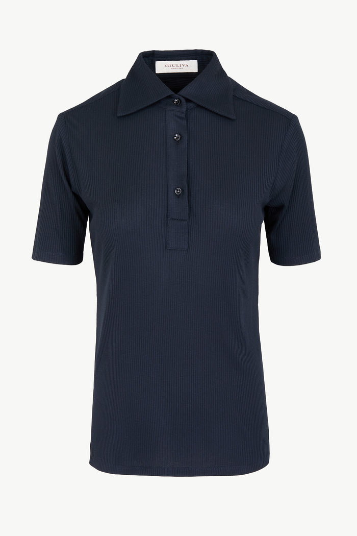 giuliva heritage collection Daphne Polo Shirt in Silk Blend Jersey