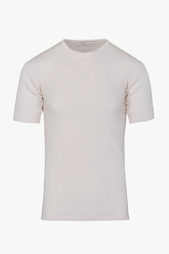 giuliva heritage collection Dardo T-shirt in Ribbed Wool Knit