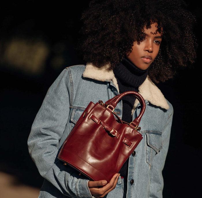 Giuliva Heritage Collection Daria Jacket In Denim And Shearling