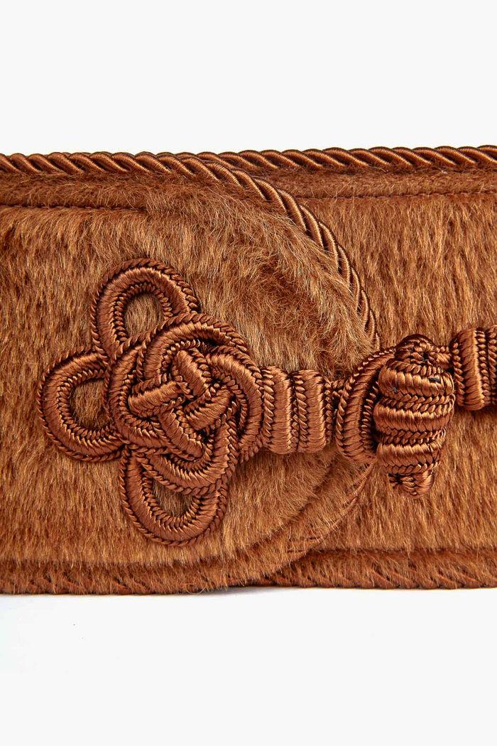 Giuliva Heritage Collection Dinner Belt In Alpaca Wool And Leather