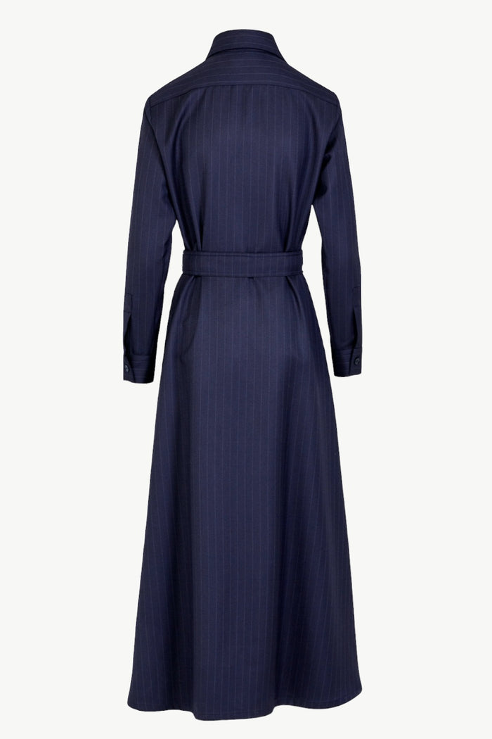 Giuliva Heritage Collection Dora Dress In Wool Pinstripe
