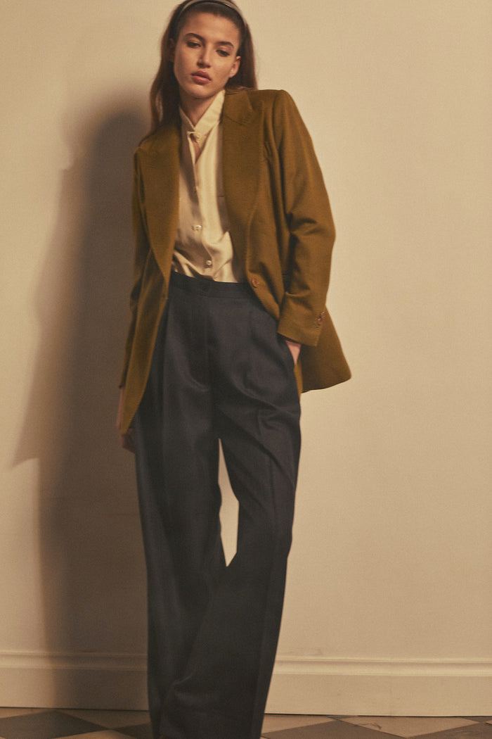 Giuliva Heritage Collection Elsa Trousers In Wool Pinstripe