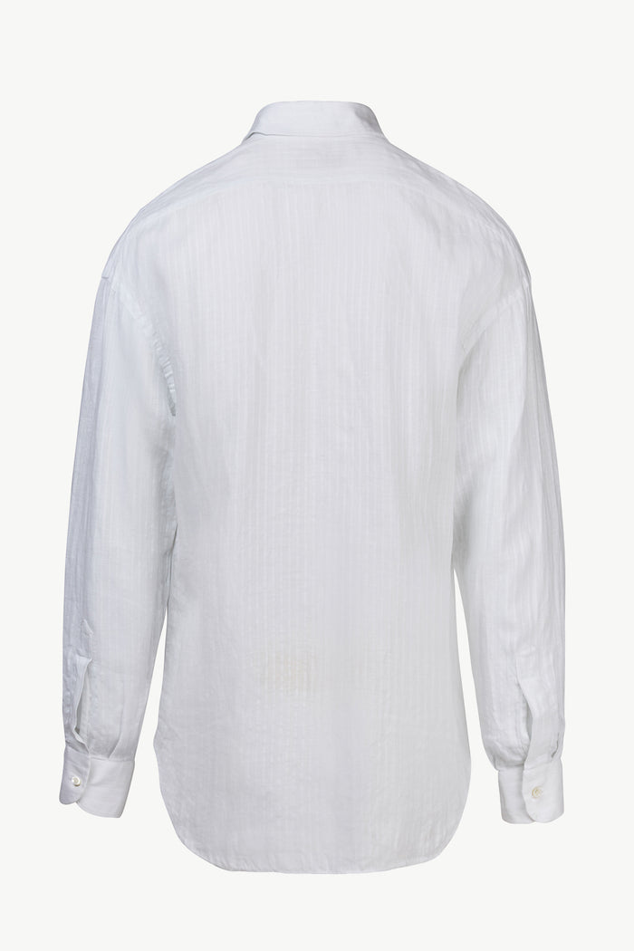 Giuliva Heritage Collection Ennio Shirt In Linen Stripes