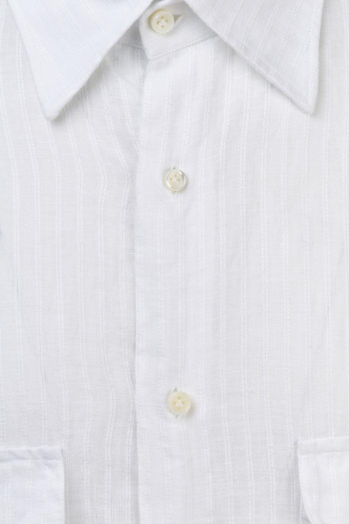 Giuliva Heritage Collection Ennio Shirt In Linen Stripes