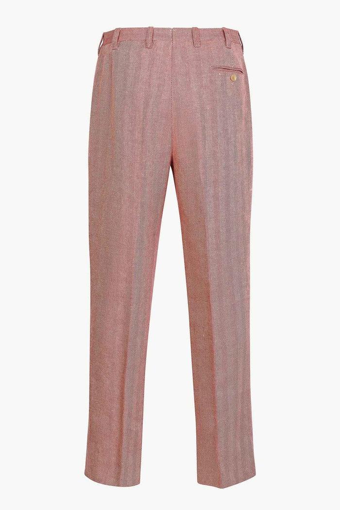 Giuliva Heritage Collection Felice Trousers In Linen Herringbone