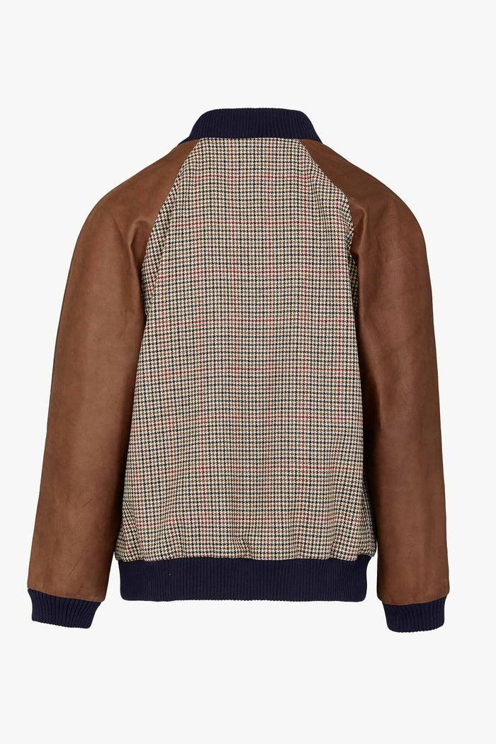Giuliva Heritage Collection Filo Jacket In Wool Check And Leather