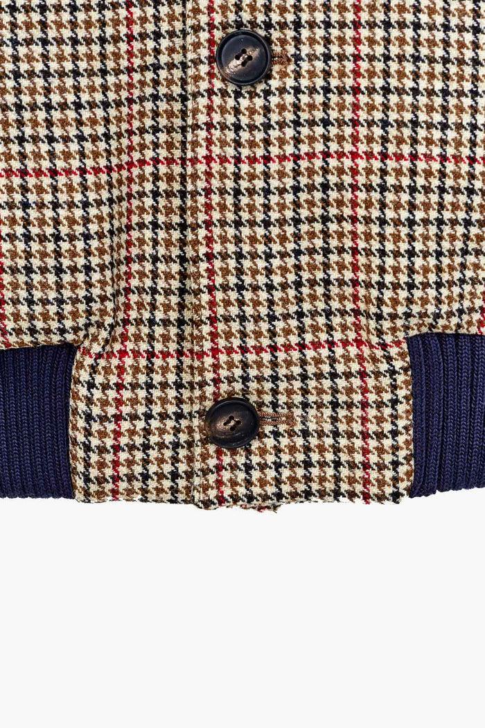 Giuliva Heritage Collection Filo Jacket In Wool Check And Leather