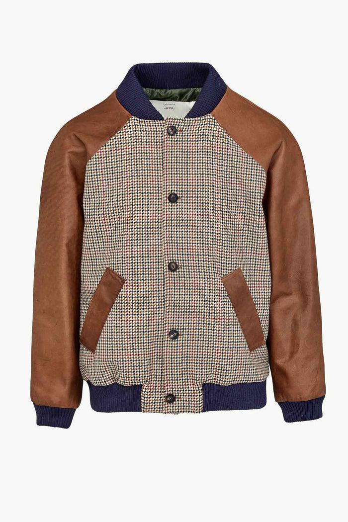 giuliva heritage collection Filo Jacket in Wool Check and Leather