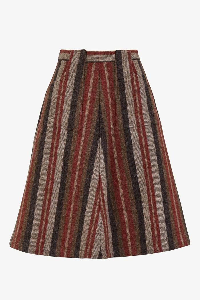 giuliva heritage collection Flaminia Skirt in Wool Stripes