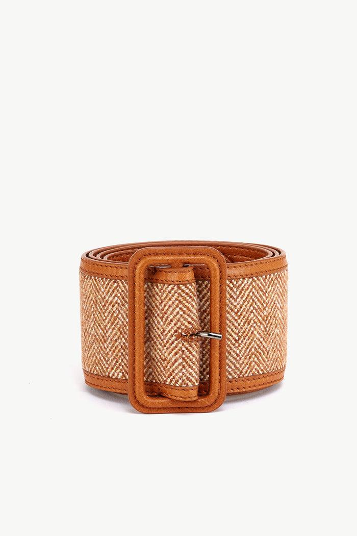 Giuliva Heritage Collection Frame Belt In Fabric And Leather