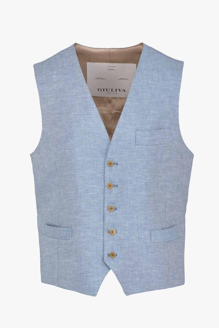 giuliva heritage collection Giano Waistcoat in Linen