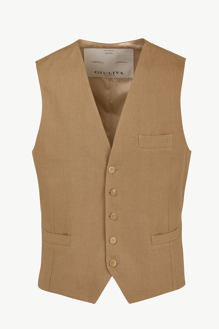 giuliva heritage collection Giano Waistcoat in Linen