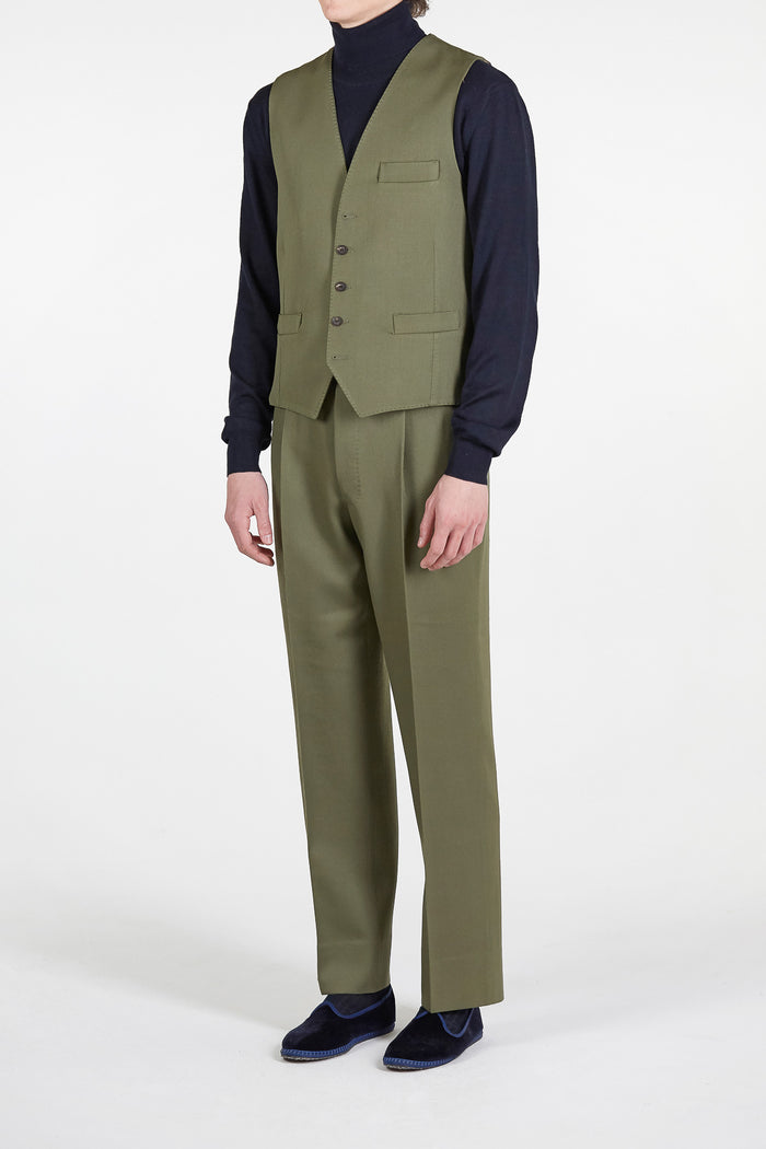 Giuliva Heritage Collection Giano Waistcoat In Wool Drill