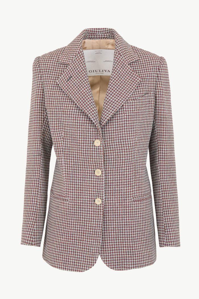giuliva heritage collection Ginestra Blazer in Wool Houndstooth