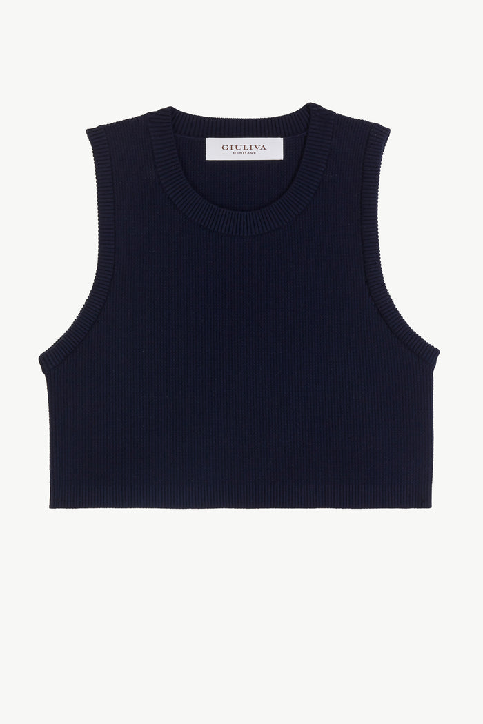 Giuliva Heritage Collection Alex Crop Top In Knit