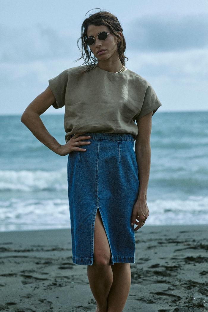 Giuliva Heritage Collection Diletta Skirt In Denim