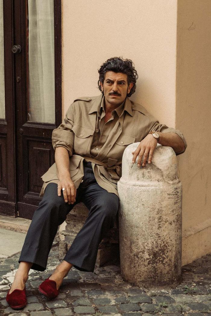 Giuliva Heritage Collection Ennio Shirt In Linen