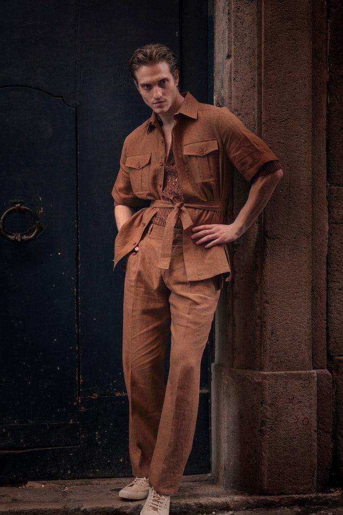 Giuliva Heritage Collection Remo Trousers In Linen