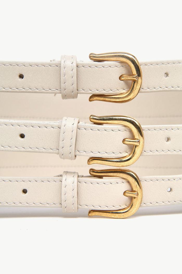Giuliva Heritage Collection Trio Belt In Leather