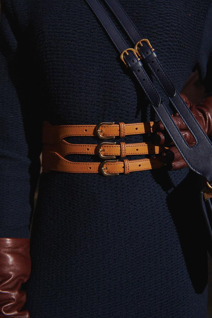 Giuliva Heritage Collection Trio Belt In Leather