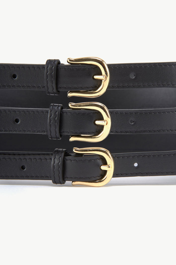 Giuliva Heritage Collection Trio Belt In Leather