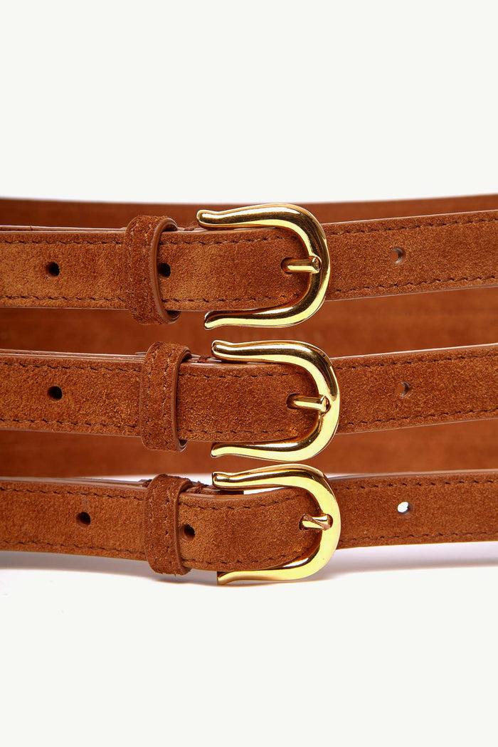 Giuliva Heritage Collection Trio Belt In Suede