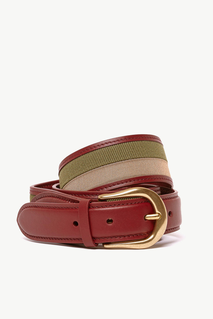 Giuliva Heritage Collection Guillaume Men's Belt In Fabric And Leather