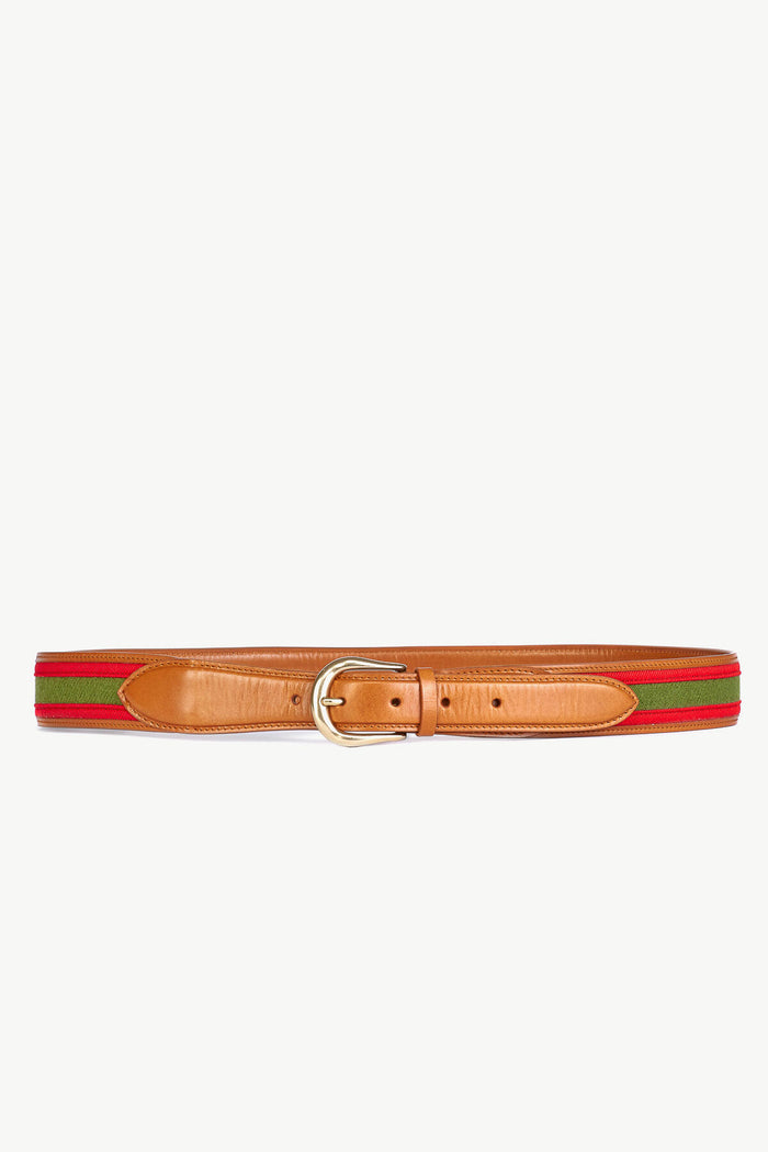 giuliva heritage collection Guillaume Men's Belt in Fabric and Leather