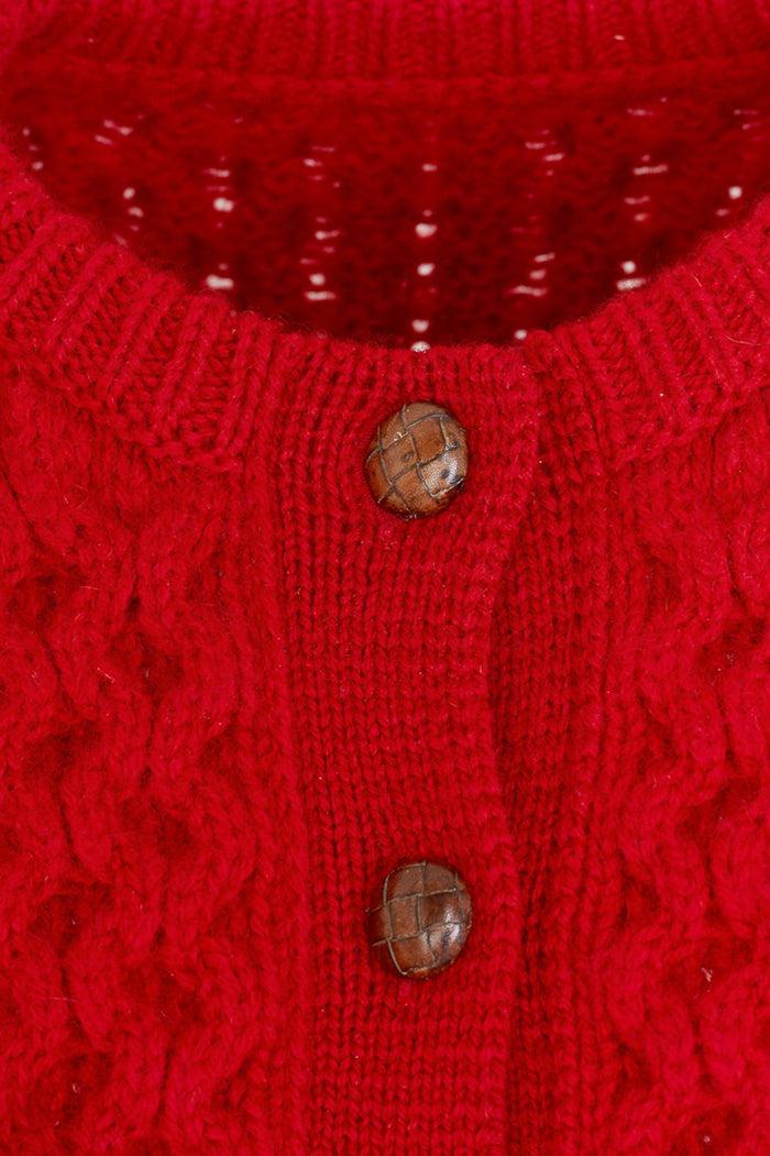 Giuliva Heritage Collection Heidi Cardigan In Cable Knitted Wool