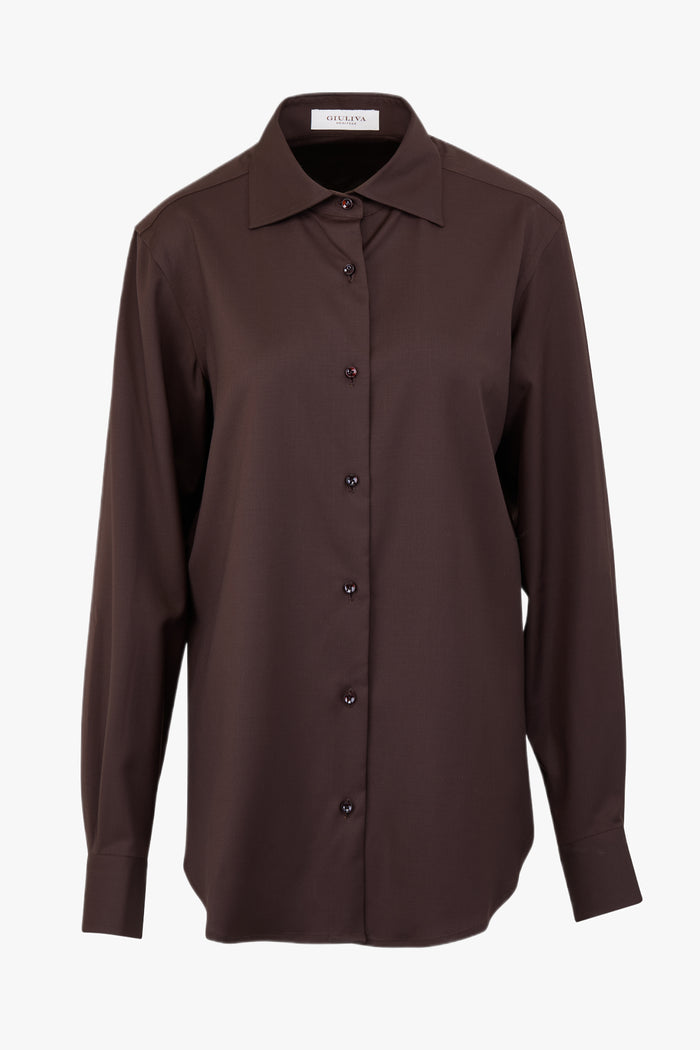 Giuliva Heritage Collection Husband Shirt In Lightweight Virgin Wool