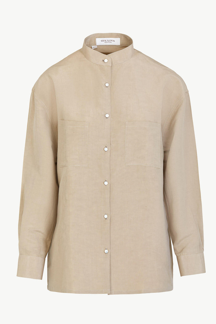 Giuliva Heritage Collection Ivy Shirt In Linen And Silk Blend
