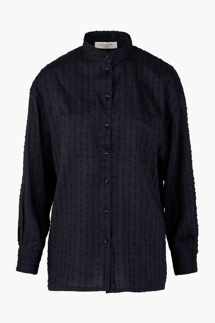 giuliva heritage collection Ivy Shirt in Silk Blend Stripes