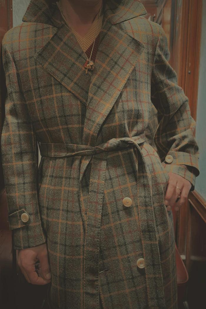 Giuliva Heritage Collection Jacques Trench Coat In Virgin Wool Check