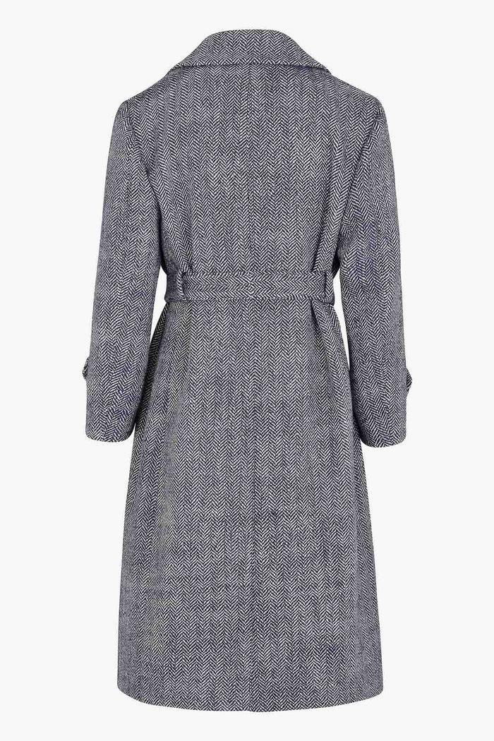 Giuliva Heritage Collection Jacques Trench Coat In Wool Herringbone