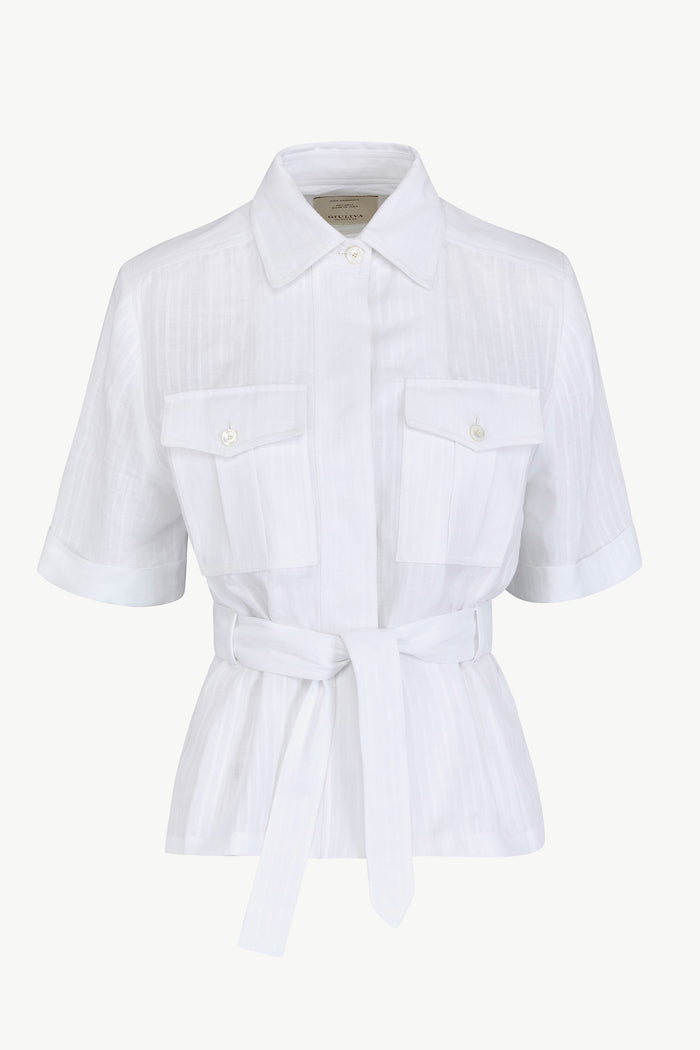 giuliva heritage collection Jane Jacket in Linen Stripes