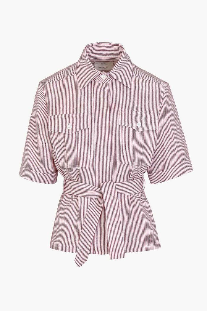 giuliva heritage collection Jane Jacket in Striped Linen