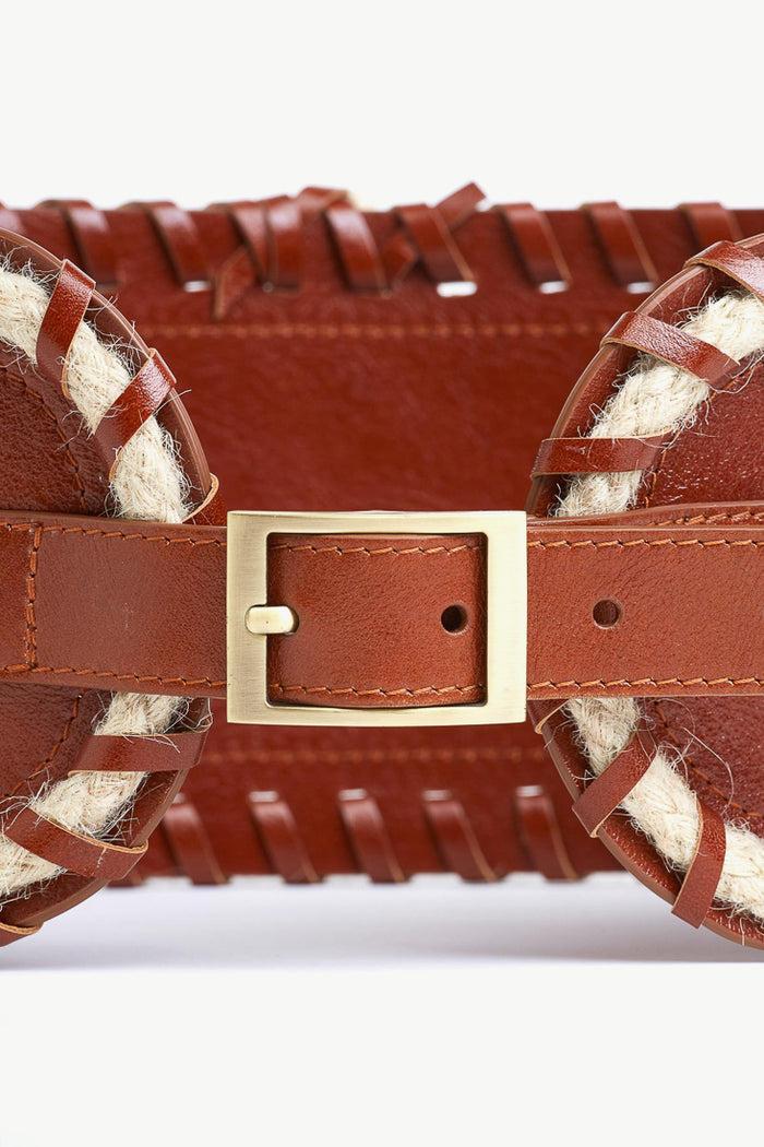 Giuliva Heritage Collection Jockey Belt In Leather And Rope
