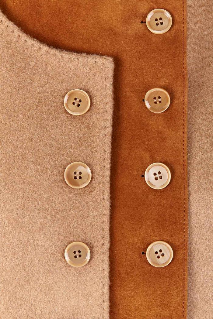 Giuliva Heritage Collection Lara Blazer In Camelhair And Suede