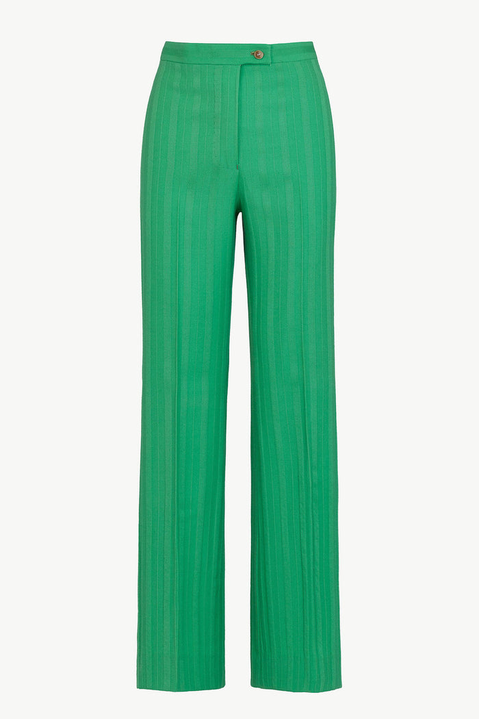 giuliva heritage collection Laura Trousers in Virgin Wool Jacquard Stripes