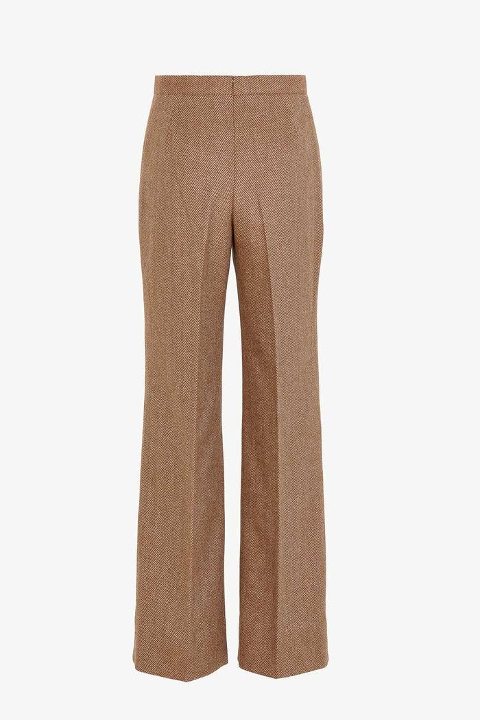 Giuliva Heritage Collection Laura Trousers In Wool Herringbone