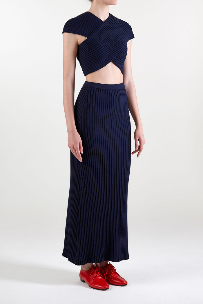 Giuliva Heritage Collection Lila Crop Top In Ribbed Knit