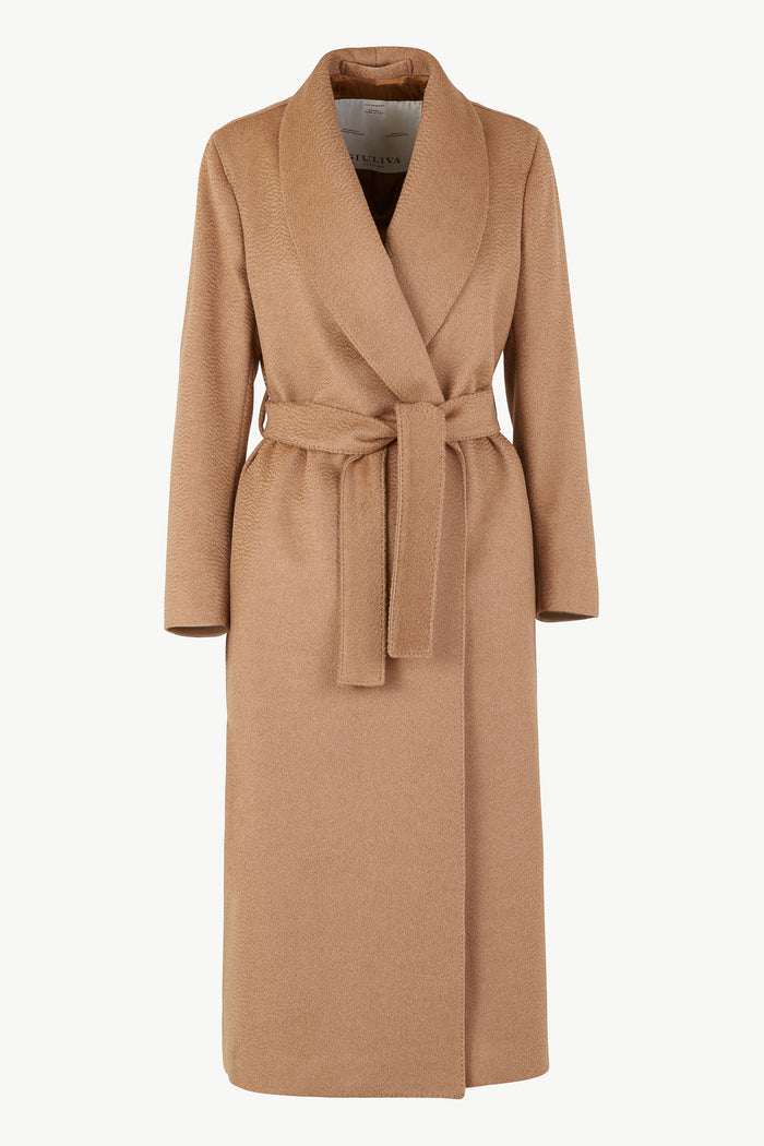 giuliva heritage collection Linda Shawl Collar Robe in Camelhair