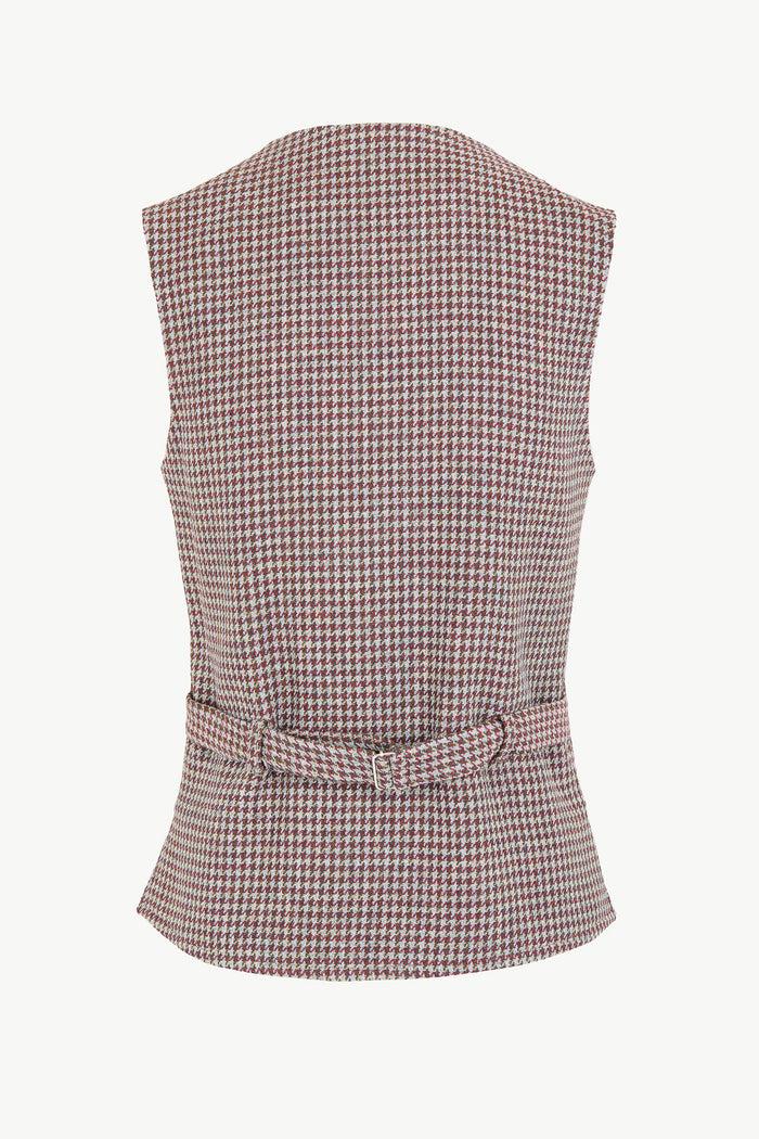 Giuliva Heritage Collection Lucia Vest In Wool Houndstooth