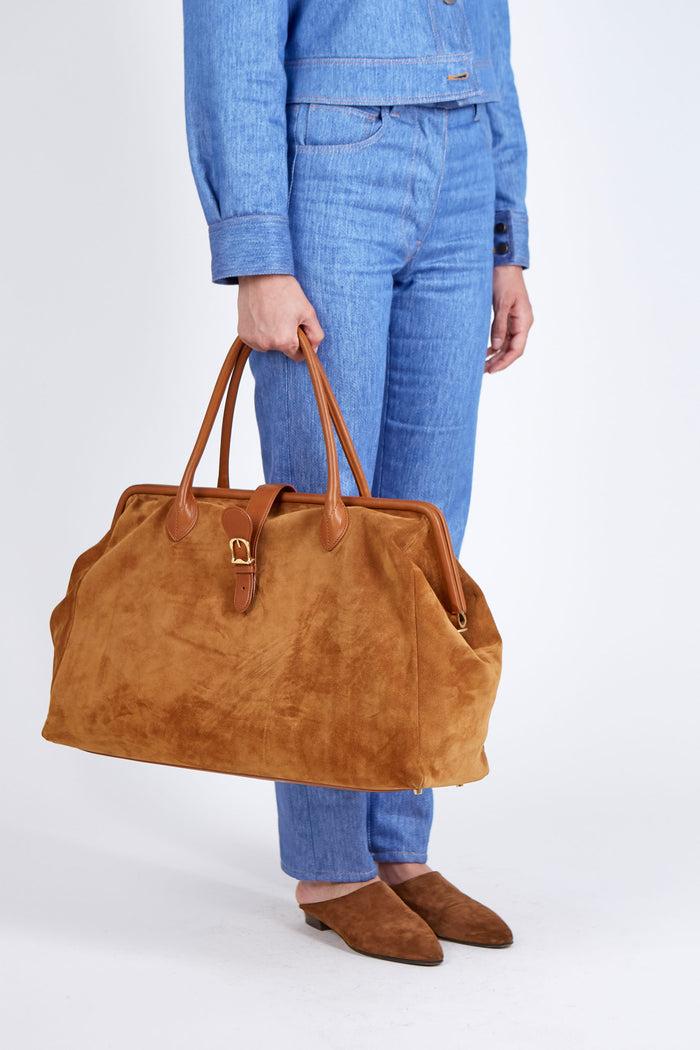 Giuliva Heritage Collection Mary Poppins Bag In Suede And Leather