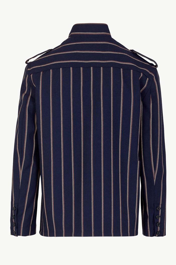 Giuliva Heritage Collection Newton Jacket In Wool Pinstripe
