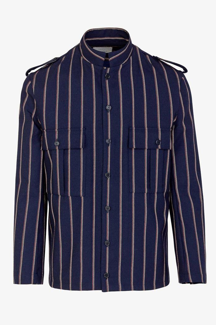 giuliva heritage collection Newton Jacket in Wool Pinstripe