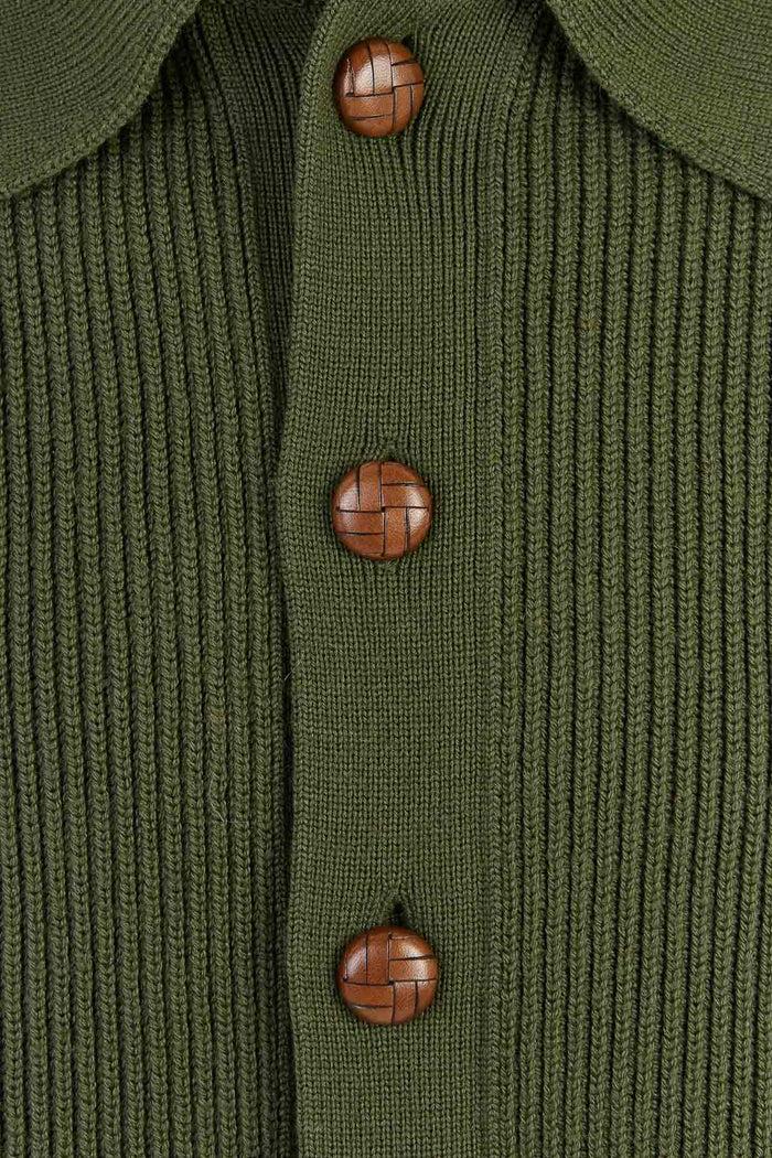 Giuliva Heritage Collection Nino Cardigan In Ribbed Wool Knit