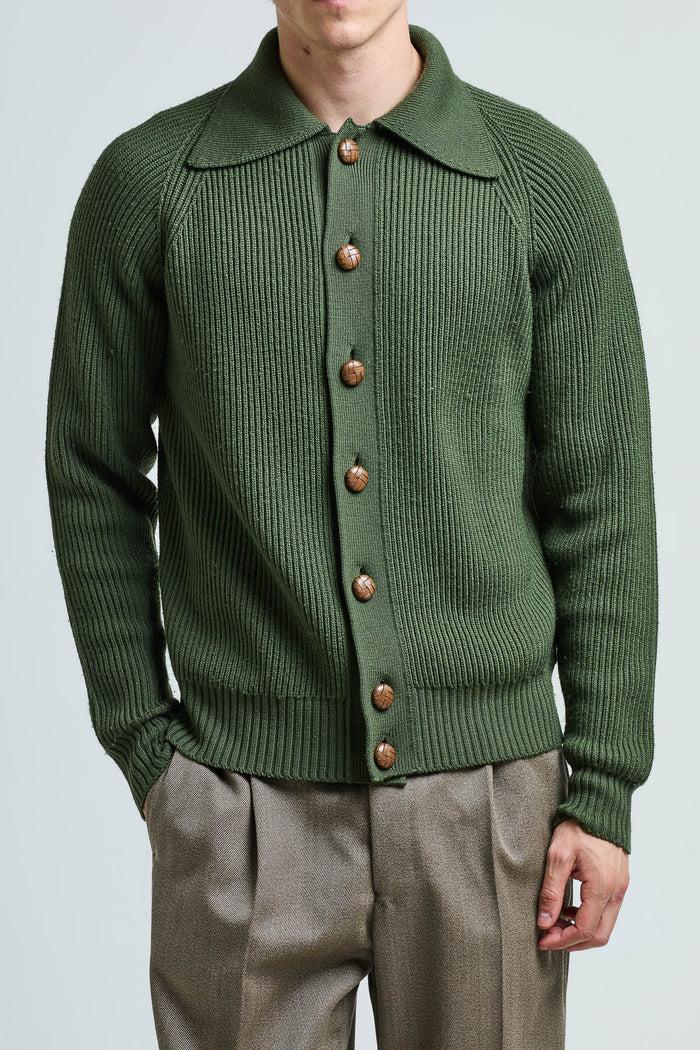 Giuliva Heritage Collection Nino Cardigan In Ribbed Wool Knit